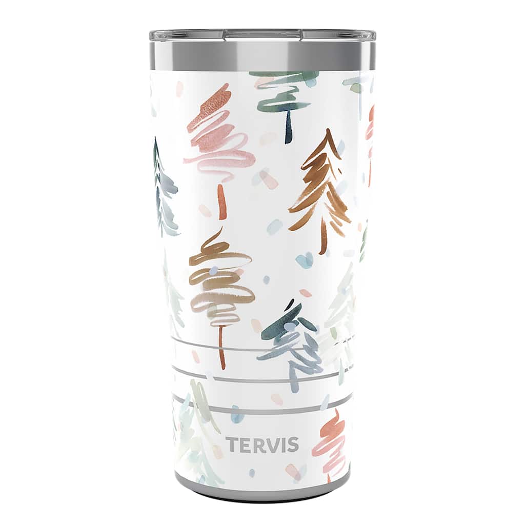 Tervis Traveler Yao Cheng Frothy Christmas Holiday Season Triple Walled Insulated Travel Tumbler, Stainless Steel - 20oz