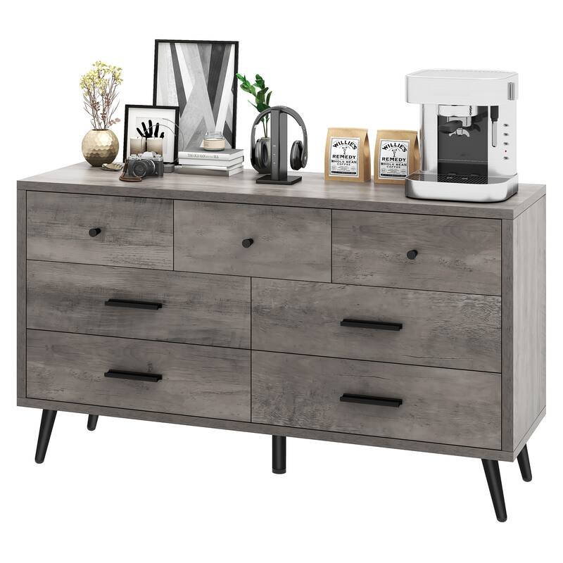 Moasis 47" W 6 Drawers Double Dresser for Bedroom, Chests of drawers