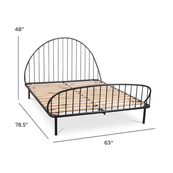 New Heights McPhee Black Iron Spindle Platform Bed On Sale Bed Bath