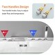 preview thumbnail 8 of 10, Waterfall Deck Mount Tub Faucet With Handheld Shower Brass Roman Bathtub Faucet Modern Tub Filler With Sprayer
