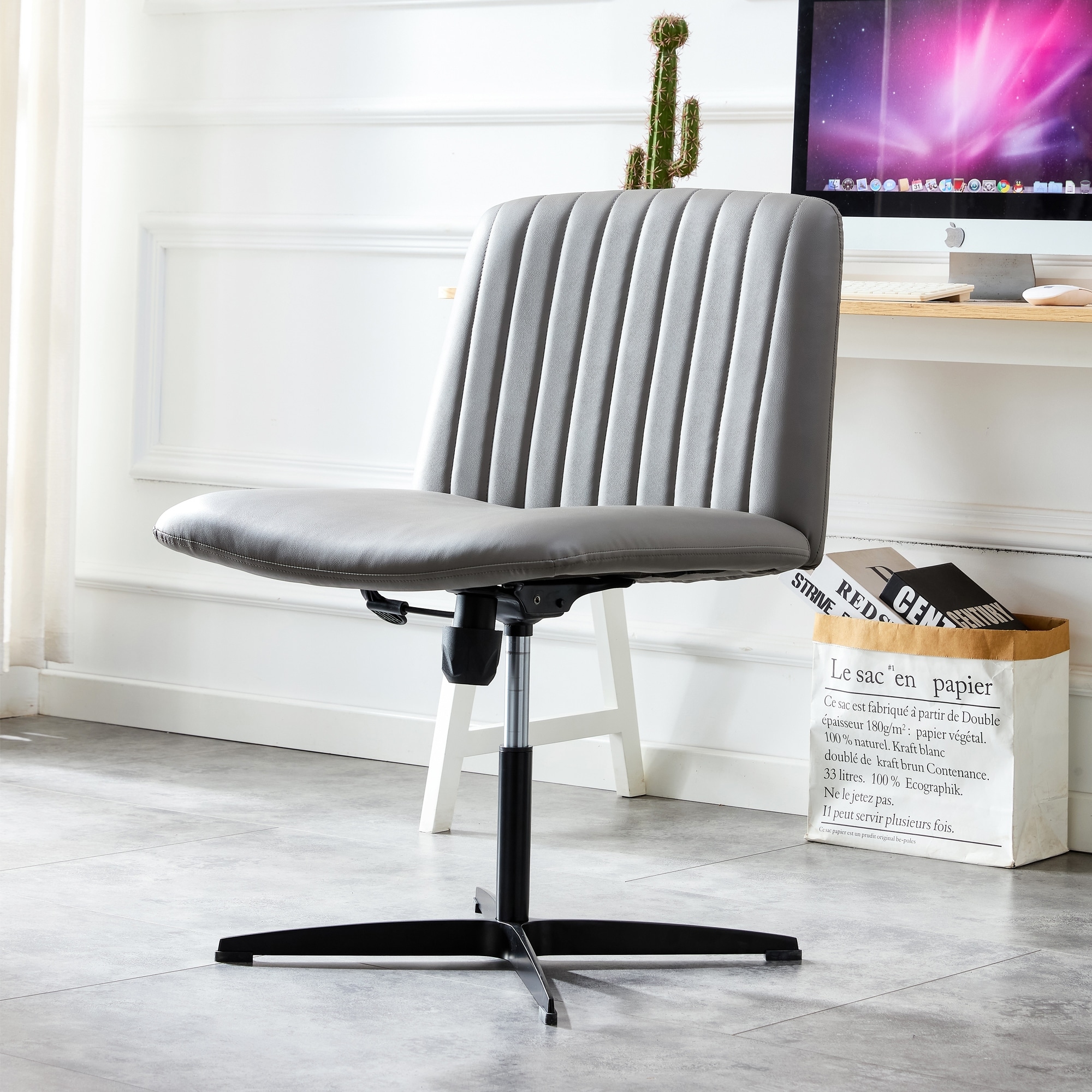 Ergonomic home office top chair no wheels