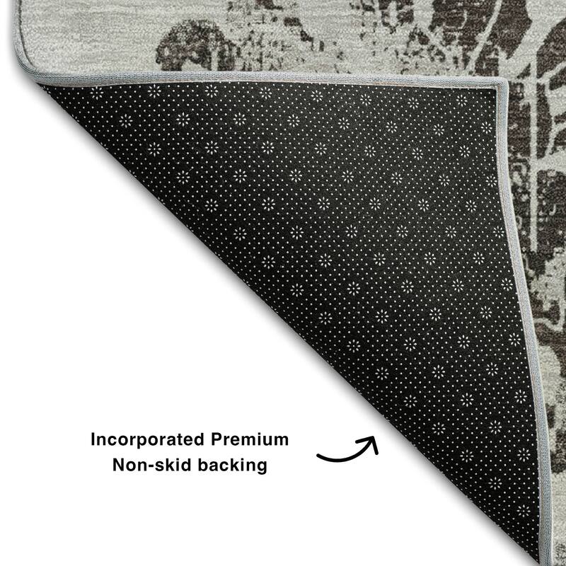 Premium Washable Super Soft Floral Whimsy Mayfield Rug