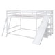 preview thumbnail 24 of 28, Full Over Full Bunk Bed with Ladder, Slide, and Shelves in Grey, Perfect for Maximizing Space and Ensuring Safety for Kids