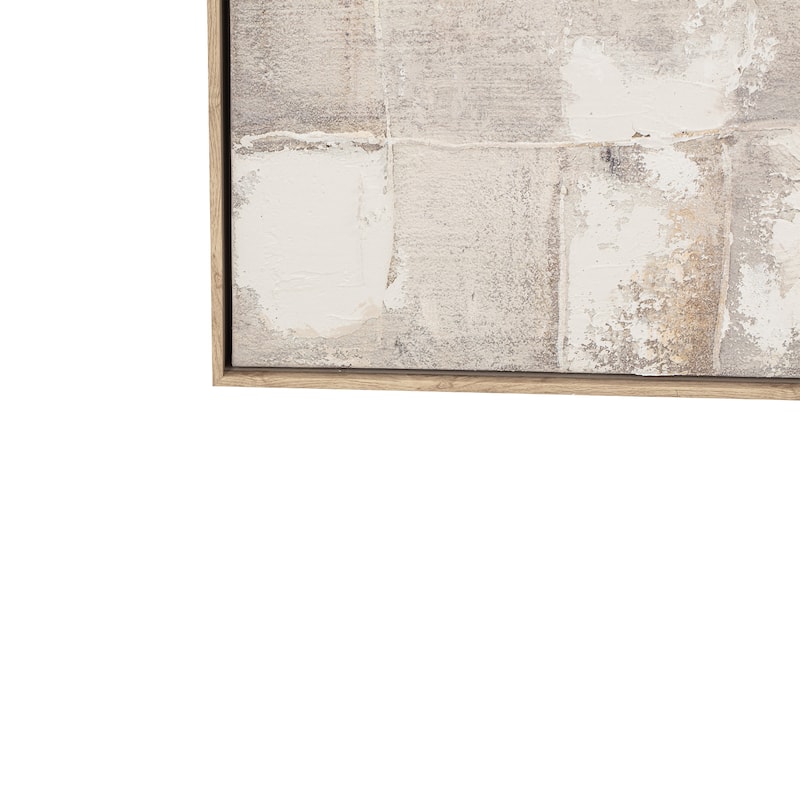 Canvas Wall Art Framed Handpainted Neutral Toned Palette - 2" Multi