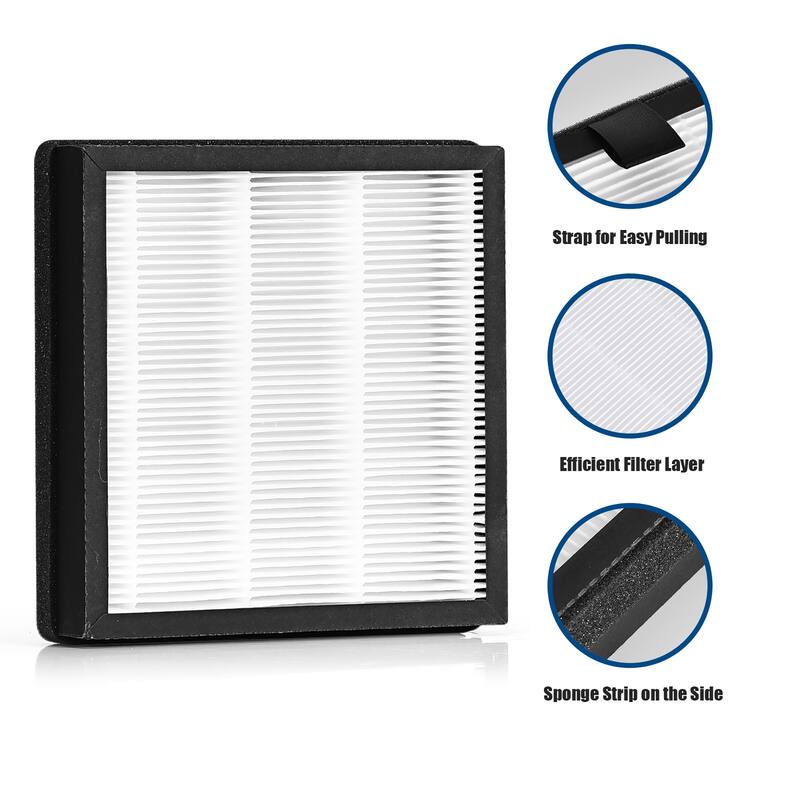 Costway Air Purifier Replacement Filter Active Carbon True HEPA Filter - Black/White - See Details