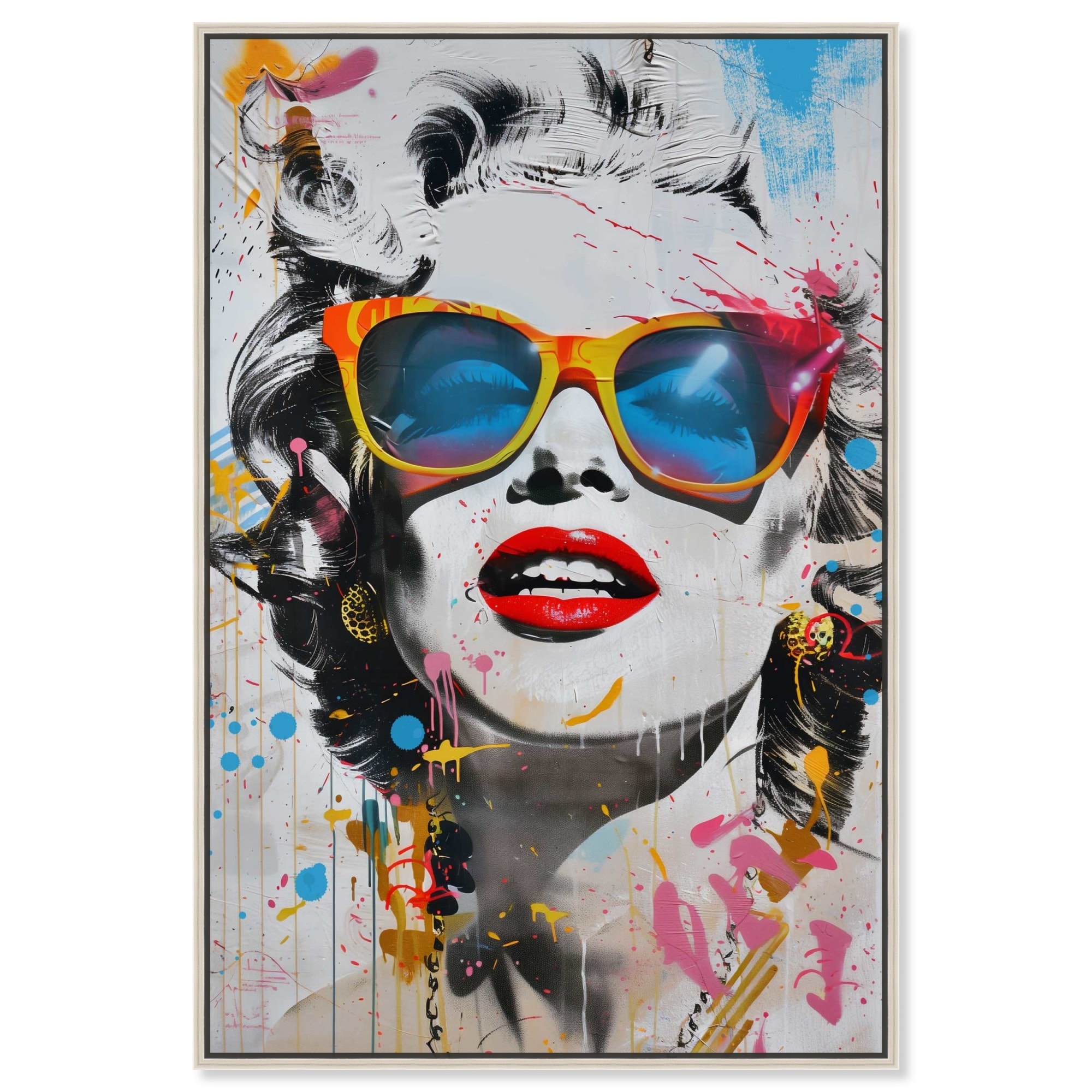 Bright Graffiti Star Canvas Graffiti Pop Art by Art Remedy