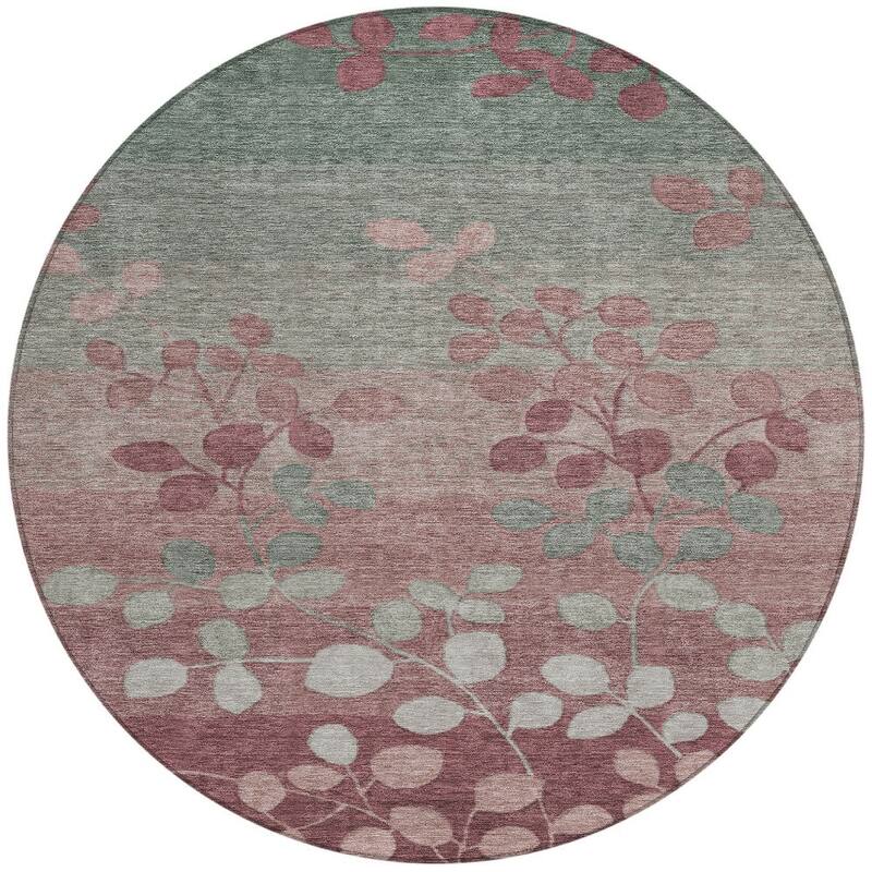 HomeRoots Floral Transitional Rectangle Outdoor Rug