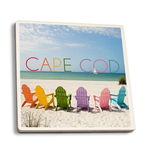 Cape Cod Ma Colorful Beach Chairs Lp Photography Set Of 4 Cape Cod Ma Colorful Beach Chairs Lp Photography Set Of 4 Ceramic Coasters