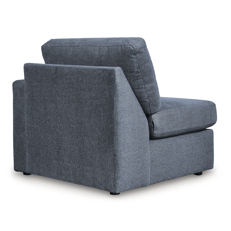 Signature Design by Ashley Modmax Blue 7-Piece Balanced Sectional with Audio and Storage Consoles - 124" W x 124" D x 36" H