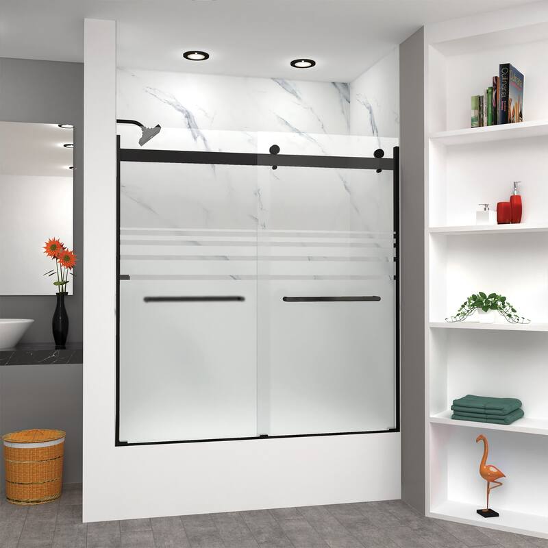 Transolid BRP606208F-R 62" High x 60" Wide Bypass Frameless Shower
