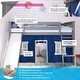 preview thumbnail 14 of 13, Max and Lily Twin over Twin Low Bunk with Slide and Curtains