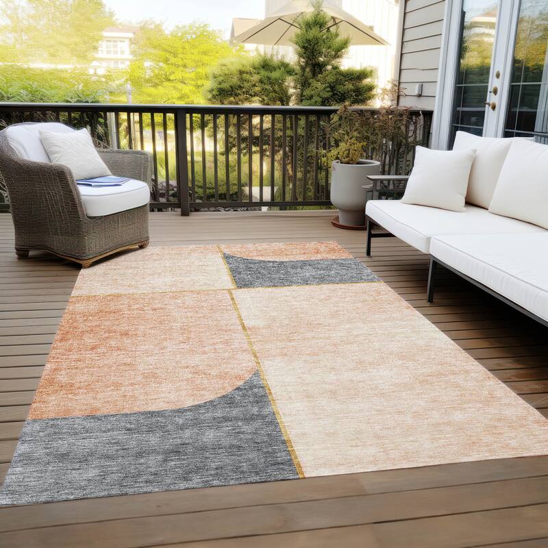 Machine Washable Indoor/ Outdoor Chantille Simple Modern Rug