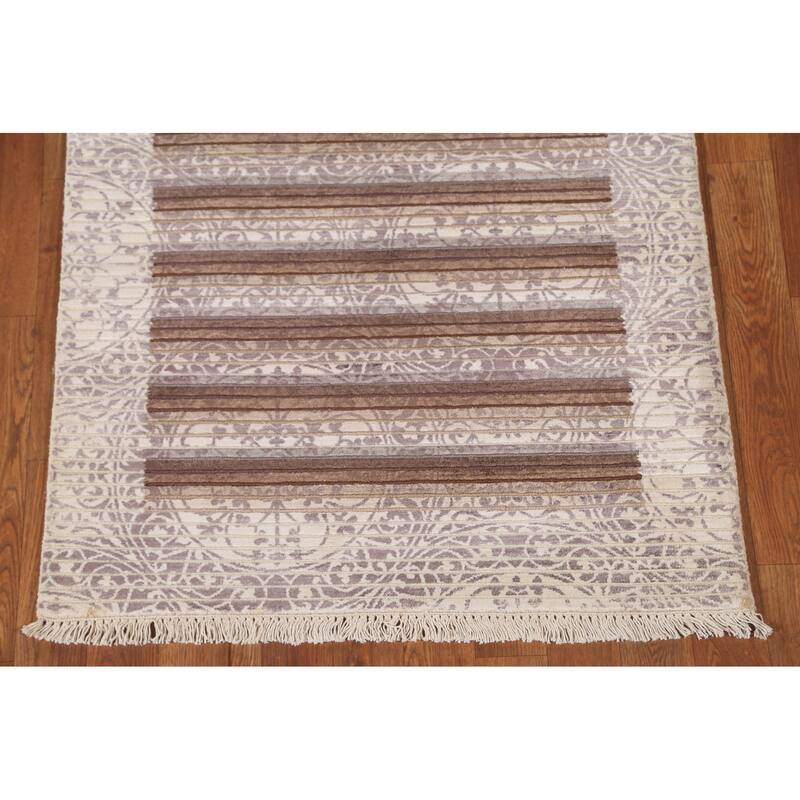 Abstract Oriental Accent Rug Handmade Wool Carpet - 2'9"x 5'0"