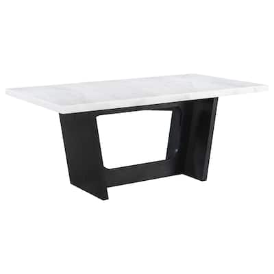 Osborne72-inch Marble Top Dining Table Rustic Espresso