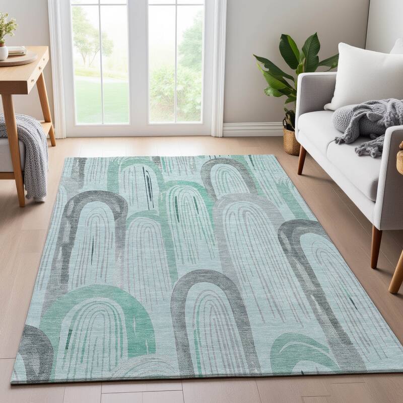 Premium Washable Super Soft Contemporary Imprints Mayfield Rug