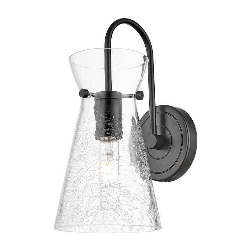 Innovations Lighting Nicole - 1 Light 6" Sconce - Clear Shade - Matte Black