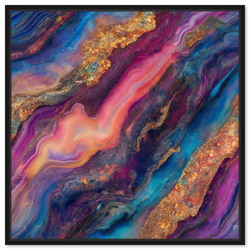 Glittering Spectrum III Canvas by Art Remedy - Black - 20" x 20"