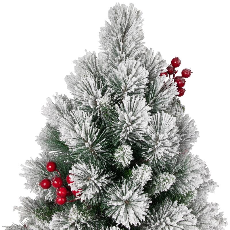 Full Flocked Fairfield Fir Artificial Christmas Tree - 4.5' -Unlit - 4.5 Foot