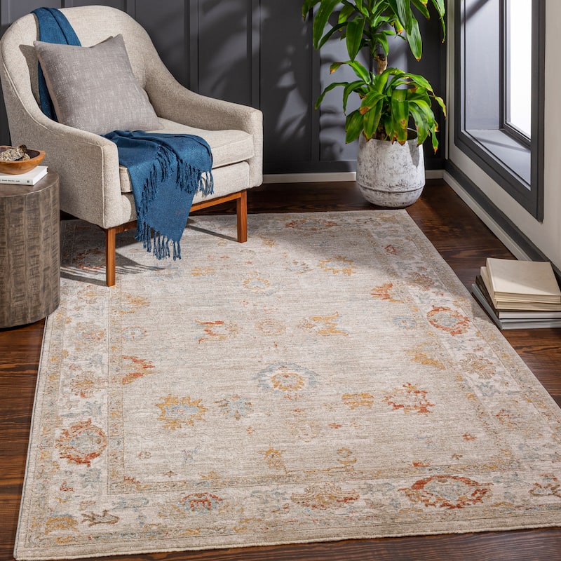 Livabliss Traditional Avant Garde Oriental Area Rug - 10' x 13'11" - Light Grey