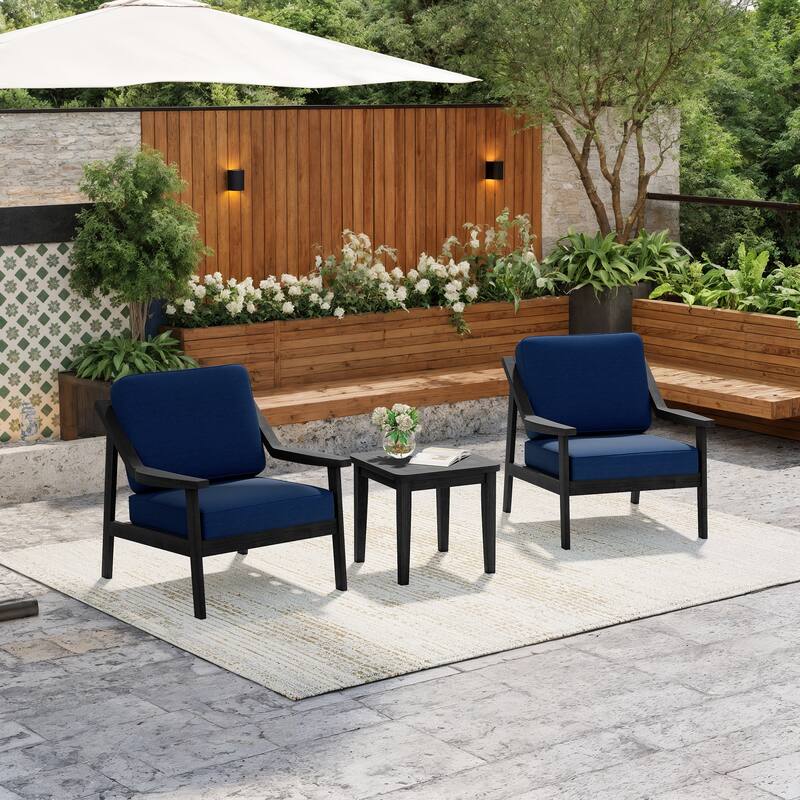 Outdoor Patio Wood Bistro Set/Loveseat Set