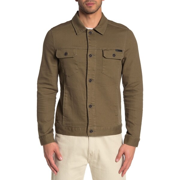 olive green jean jacket mens