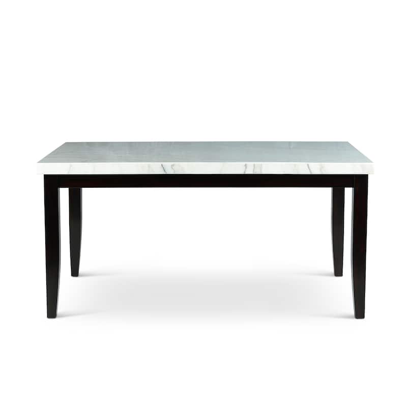 Steve Silver Winlock White Marble Dining Table