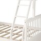 preview thumbnail 9 of 9, White Twin over Full Wood Bunk Bed with Storage Drawers and Ladder