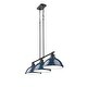 preview thumbnail 3 of 1, Yep by Golden Lighting Duncan 3-light Island Light in Matte Black and Navy Blue shade