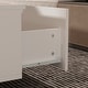 preview thumbnail 14 of 18, Storage Masterpiece Contemporary White Coffee Table Colorful LED Edge - 55.1"W