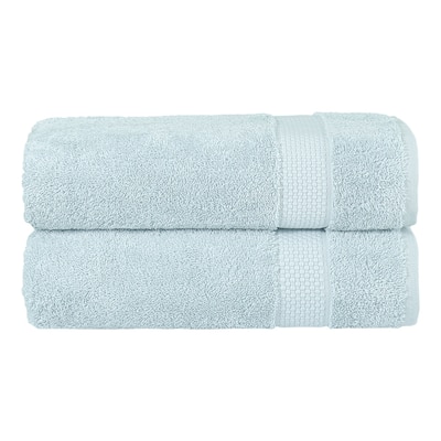 Authentic Hotel and Spa 100% Aeagean Long Staple Turkish Cotton STARLIGHT Terry Bath Towels (Set of 2)