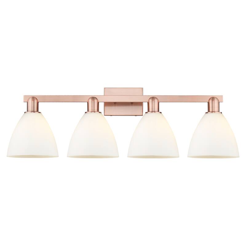 Innovations Lighting Endless Possibilities Arcadia - Bristol - 4 Light 35" Bath Vanity Light - Antique Copper/Matte White