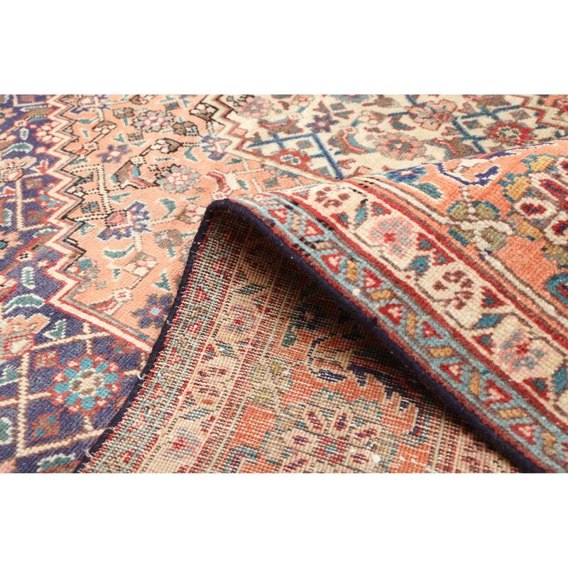 ECARPETGALLERY Hand-knotted Antalya Vintage Navy Wool Rug - 6'4 x 9'9