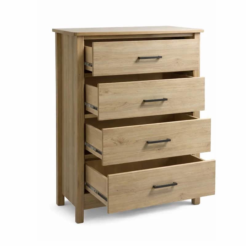 brown dresser with black handles Vertani - Black / Honey Brown