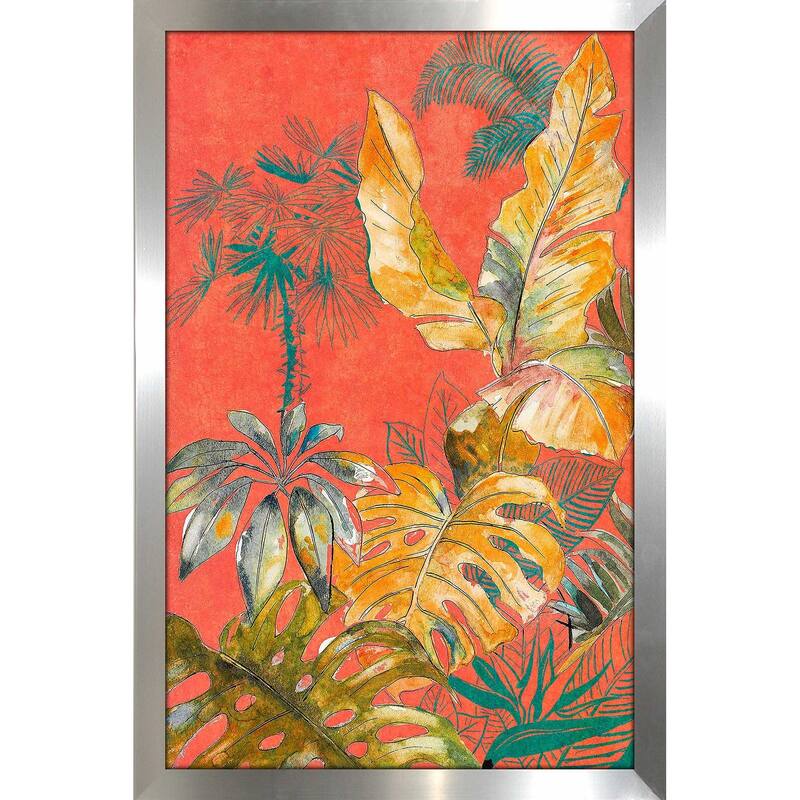 "Orange Palm Selva I (Vertical)" Print on Acrylic