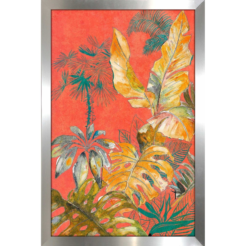 "Orange Palm Selva I (Vertical)" Print on Acrylic