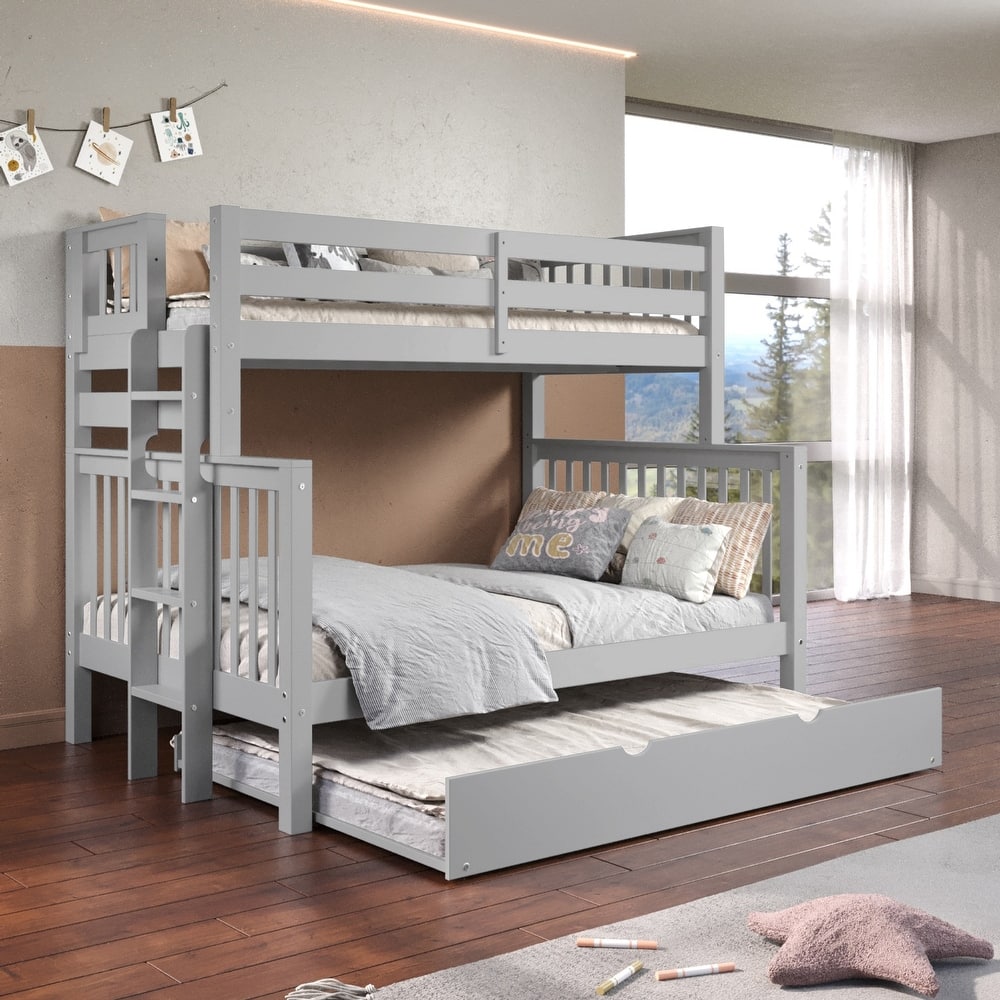 Taylor & Olive Trillium Twin over Full Bunk Bed Ladder, Full Trundle