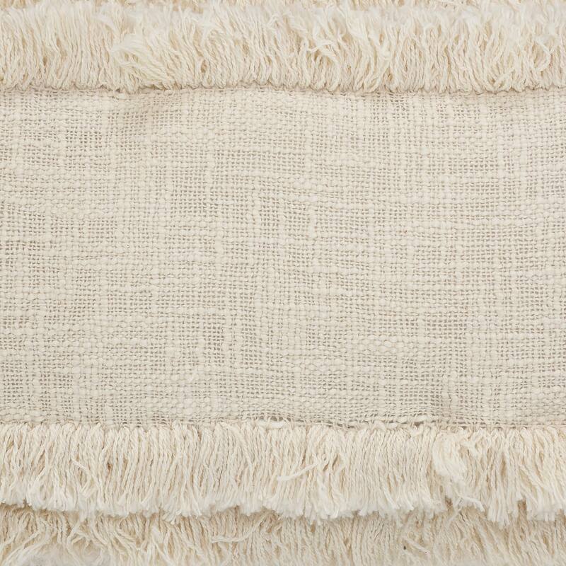 Sevita Beverly Fringed Solid Lumbar Throw Pillow