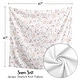preview thumbnail 3 of 3, Watercolor Floral Collection Girl Baby Swaddle Receiving Blanket - Blush Pink, Grey and White Boho Shabby Chic Rose Flower