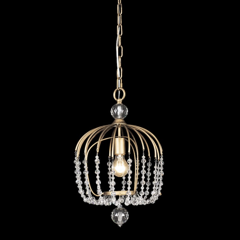 Varaluz Voliere 1-light Havana Gold Crystal Pendant