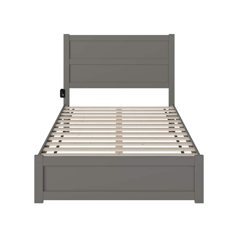 NoHo Full Bed with Footboard in Grey