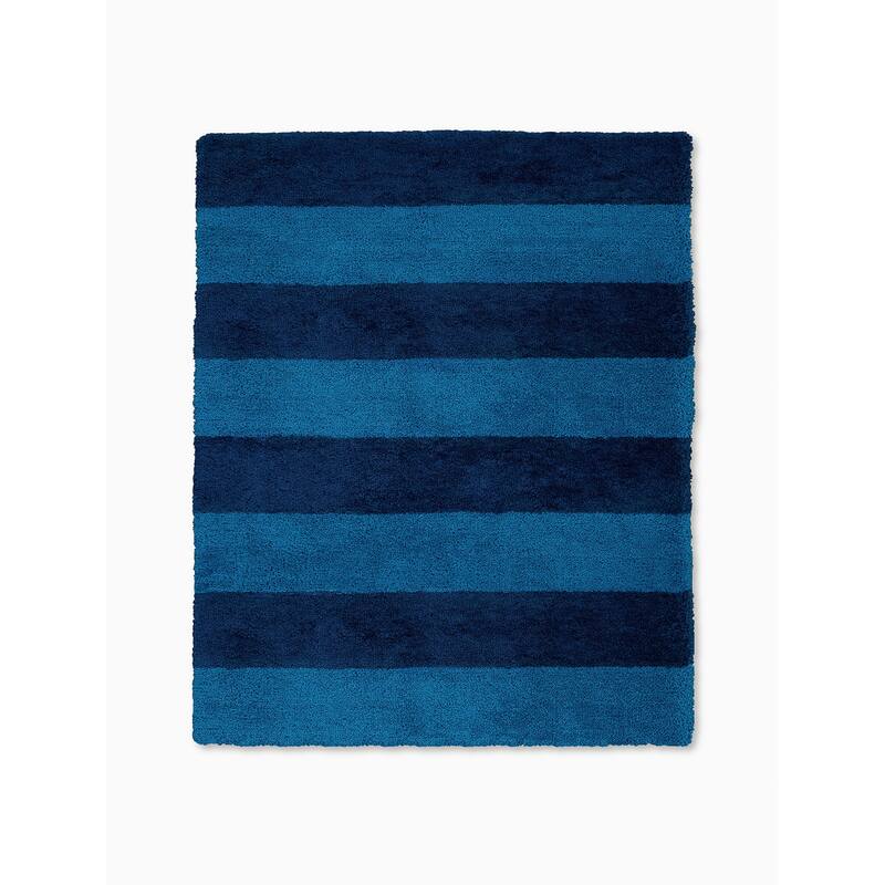 Calvin Klein Chicago Shag Banded Area Rug - 7' 6" x 9' 6" - Blue