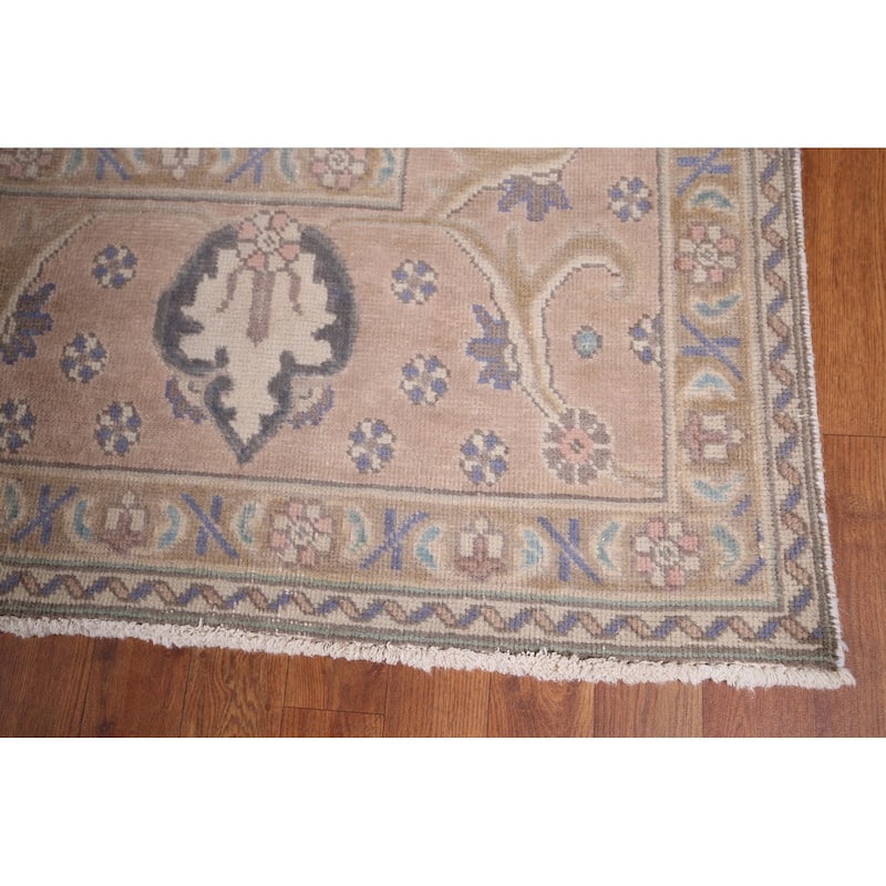 Tabriz Persian Vintage Area Rug Hand-Knotted Wool Carpet - 9'7" x 12'3"