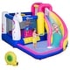 preview thumbnail 2 of 16, Outsunny Kids Bounce Castle House Inflatable Trampoline Water Slide Pool Climbing Wall 5 in 1 with Inflator for Kids Age 3-8