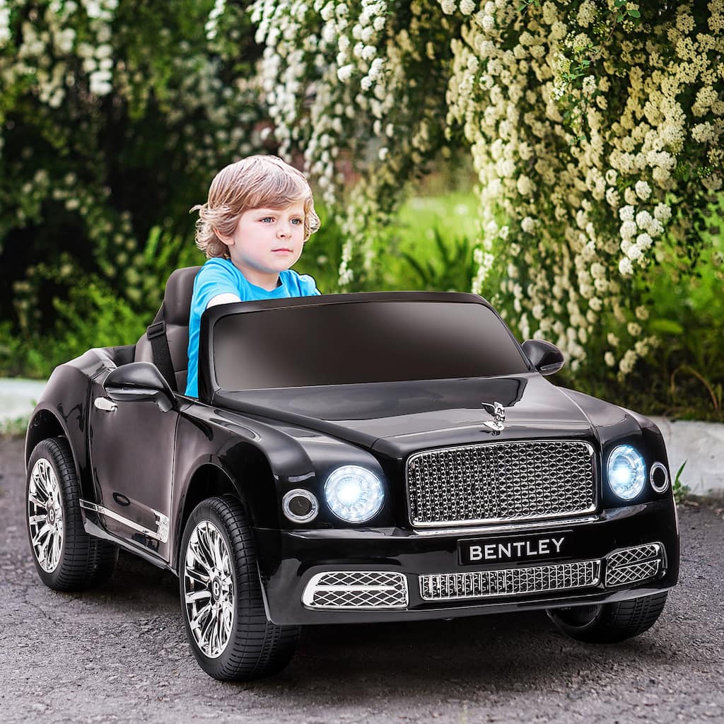 Aosom Bentley Mulsanne 12V Ride on Car, Battery Powered Car with Remote Control, Suspension, Startup Sound, LED Lights