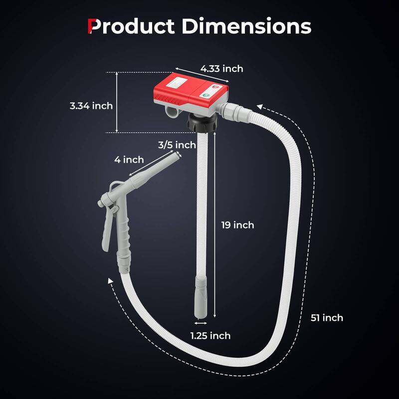 Costway Fuel Transfer Pump with Hand Trigger Nozzle for Flow Control & - See Details