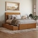 preview thumbnail 30 of 85, Portland Platform Bed with Footboard and Storage Drawers Light Toffee - Queen