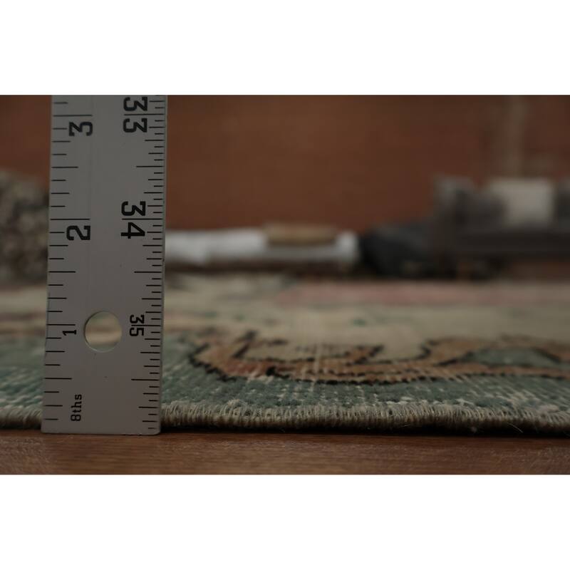 Hand Knotted Oriental 100% Wool Carpet Transitional Floral Brown Anatolian Area Rug - 9' 5'' X 6' 9''