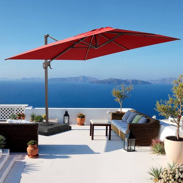 crestlive products cantilever patio umbrella 13x10 ft Aluminum designed to keep you cool and shaded all day Crestlive Products 11 ft. Square