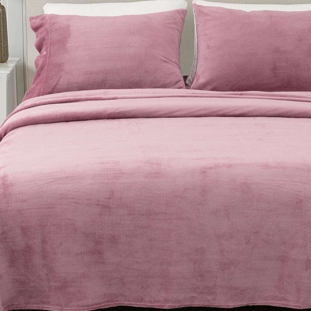 Linery & Co. Ultra Soft & Cozy Velvet Plush Fleece Printed Sheet Set