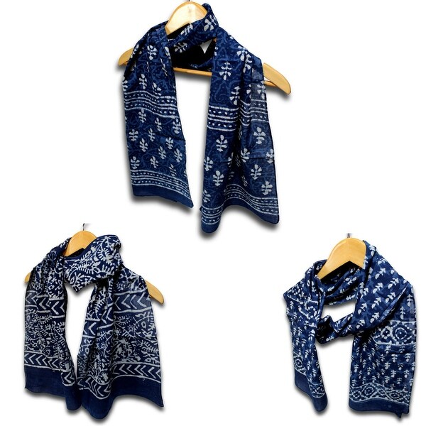 blue print scarf